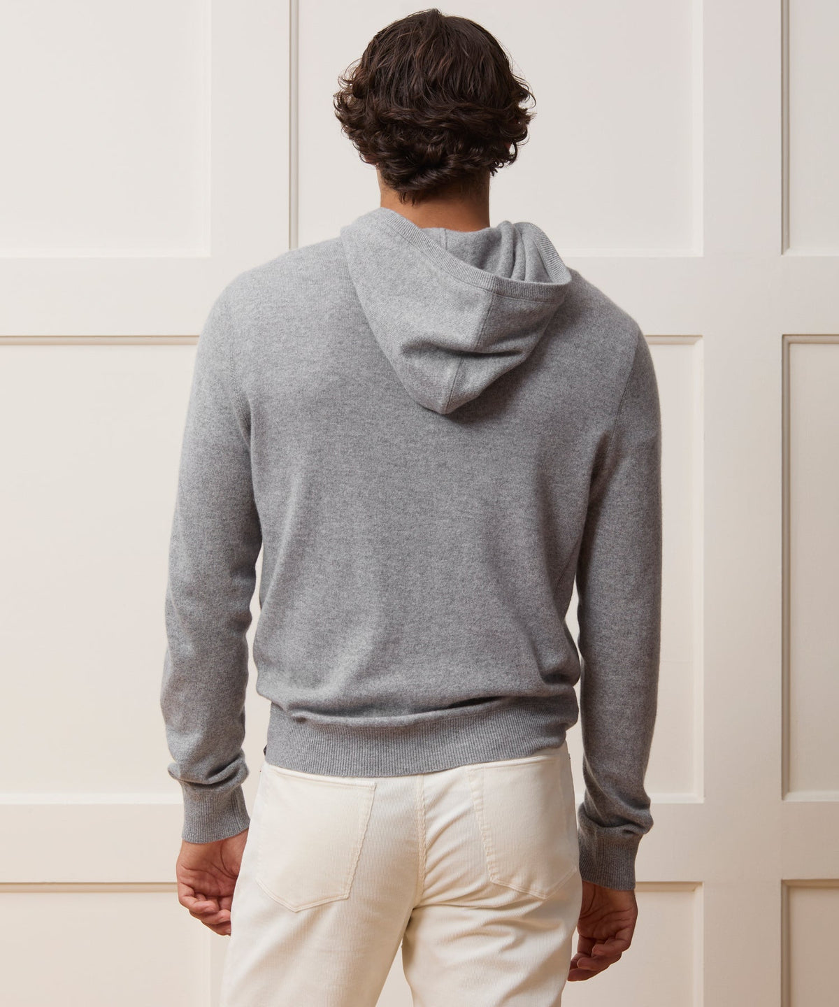 Todd Snyder Men's Cashmere Hoodie Midweight Classic Fit Grey